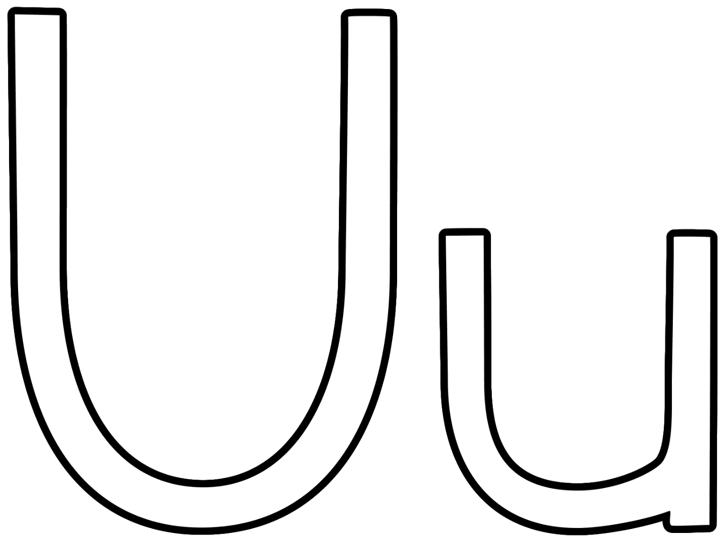 Letter U Coloring Pages