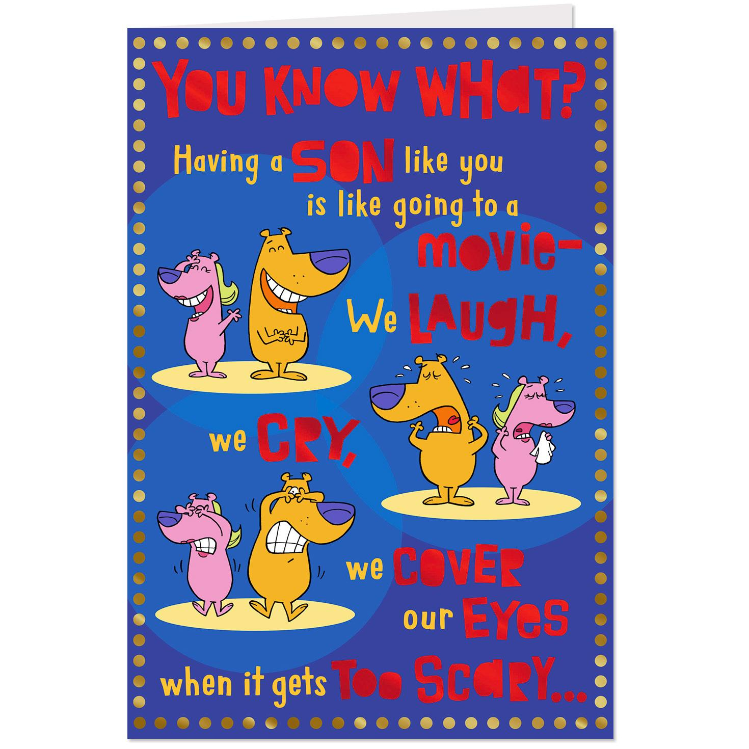 Like A Movie Funny Birthday Card For Son Greeting Cards 