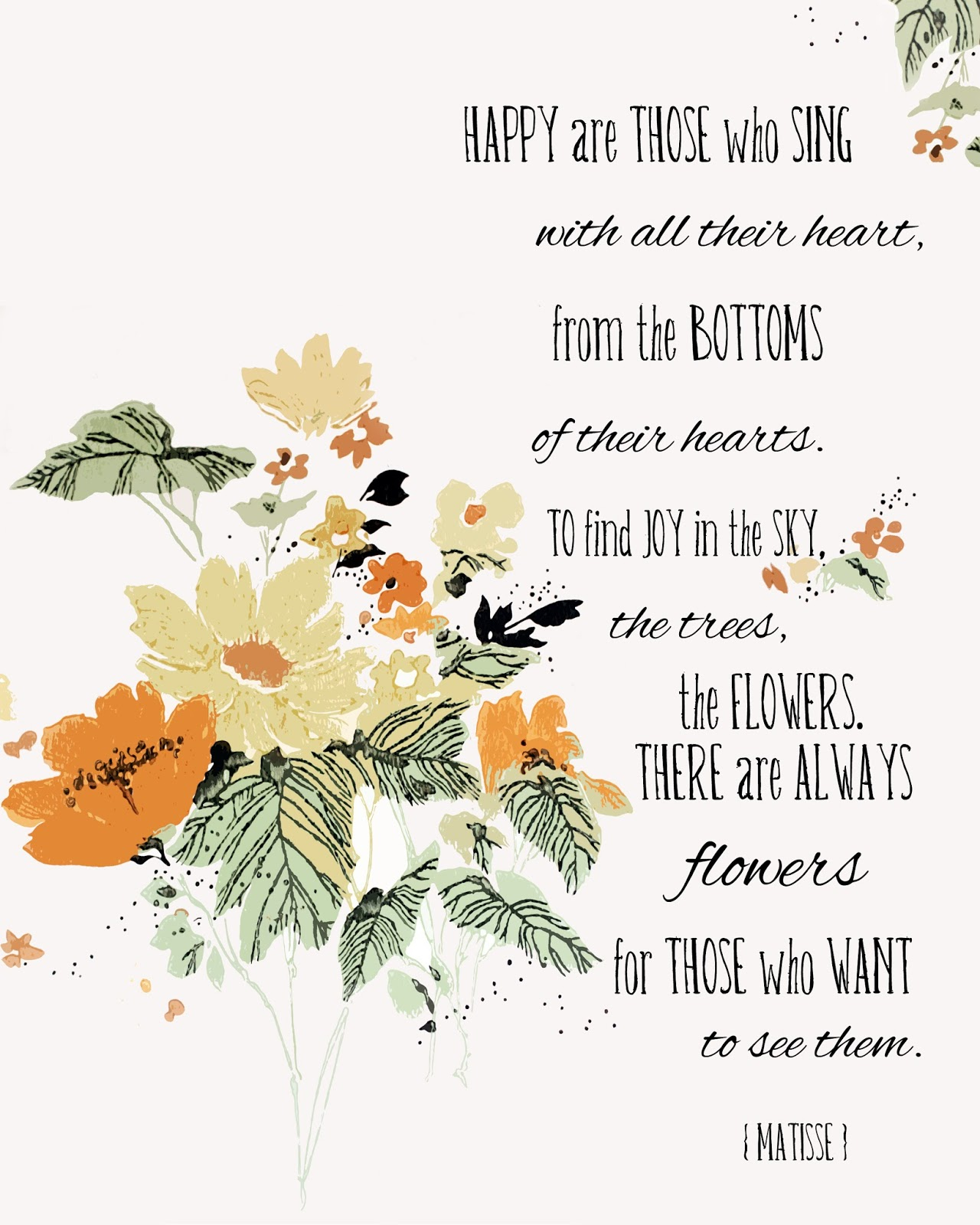 Matisse Quote Free 8x10 Printable