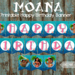 Moana Banner Moana Happy Birthday Banner Moana Printable