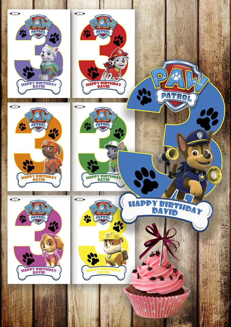 Paw Patrol Printable Paw Patrol Paw Patrol Centerpiece Etsy