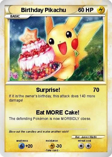 Pok mon Birthday Pikachu 5 5 Surprise Birthday 