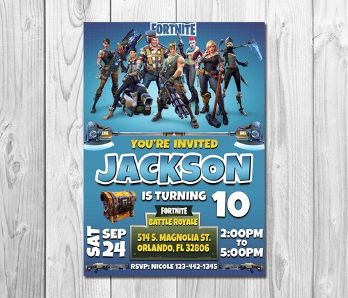 Printable Fortnite Birthday Invitation Fortnite Birthday 