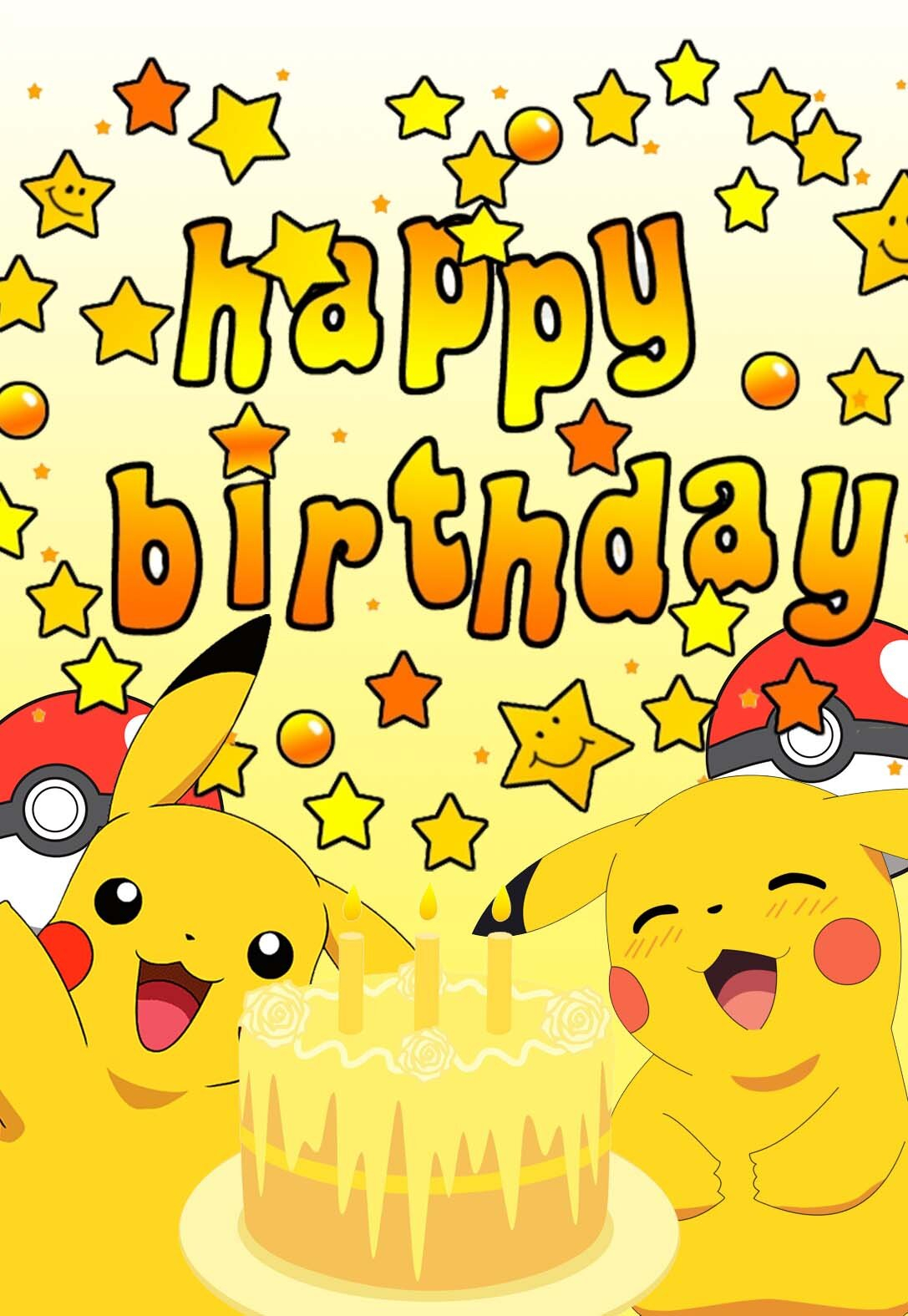 Printable Pokemon Birthday Cards PRINTBIRTHDAY CARDS