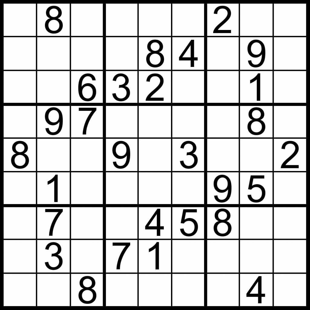 Printable Sudoku Printable Sudoku Puzzle Medium 