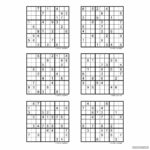 Printable Sudoku Puzzles For Free 6 Per Page Sudoku