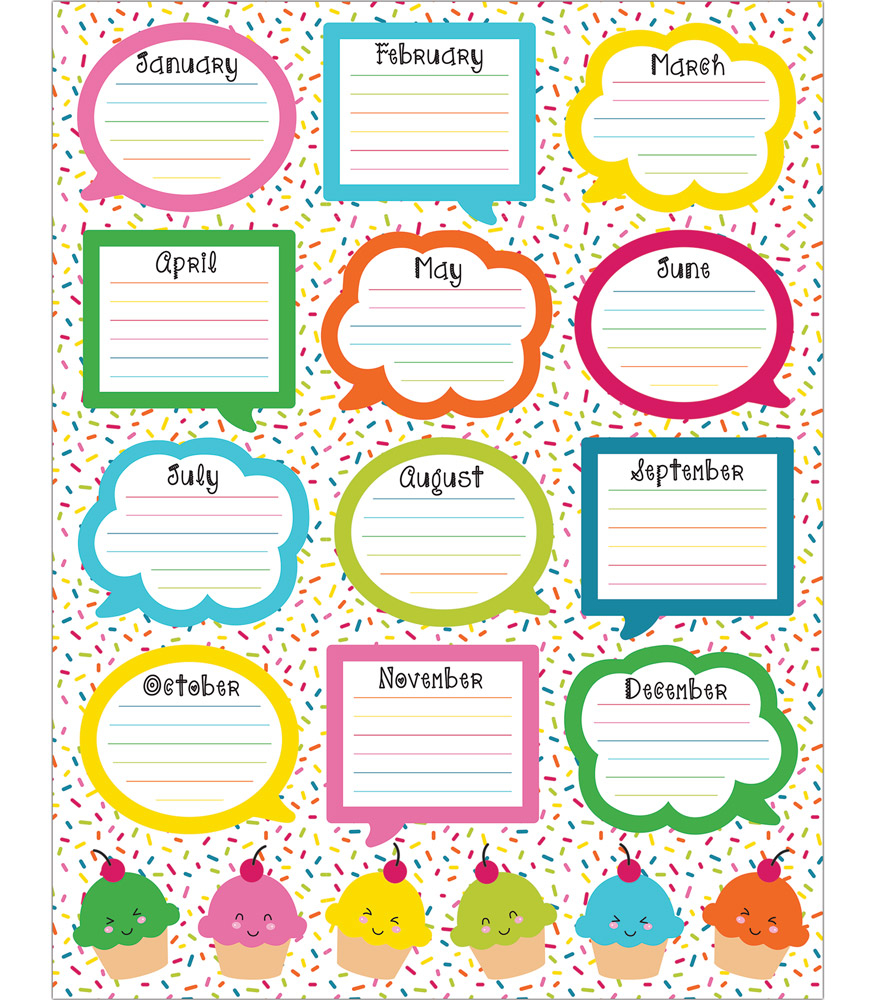 School Pop Birthday Chart Grade PK 5 Carson Dellosa 