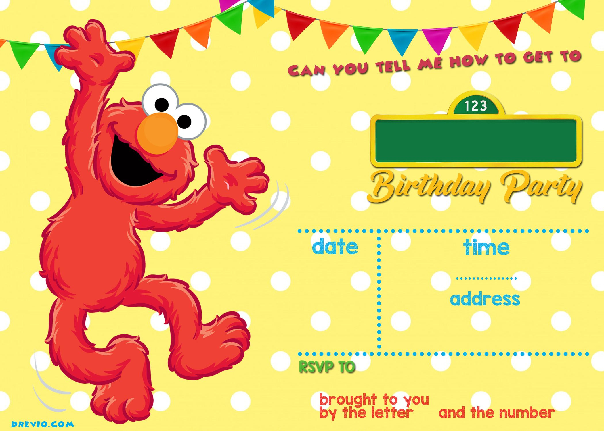 Sesame Street Birthday Invitations Online Sesame Street 