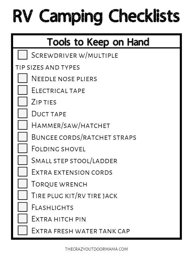 The Ultimate RV Camping Checklists 9 Free Printable PDFs 