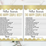 Wedding Anniversary Party Sheets Gold Game 50th Etsy In