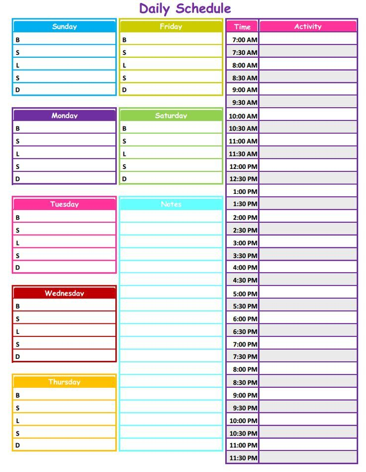 1 2 3 Neat Tidy Daily Schedule Free Printable Daily 