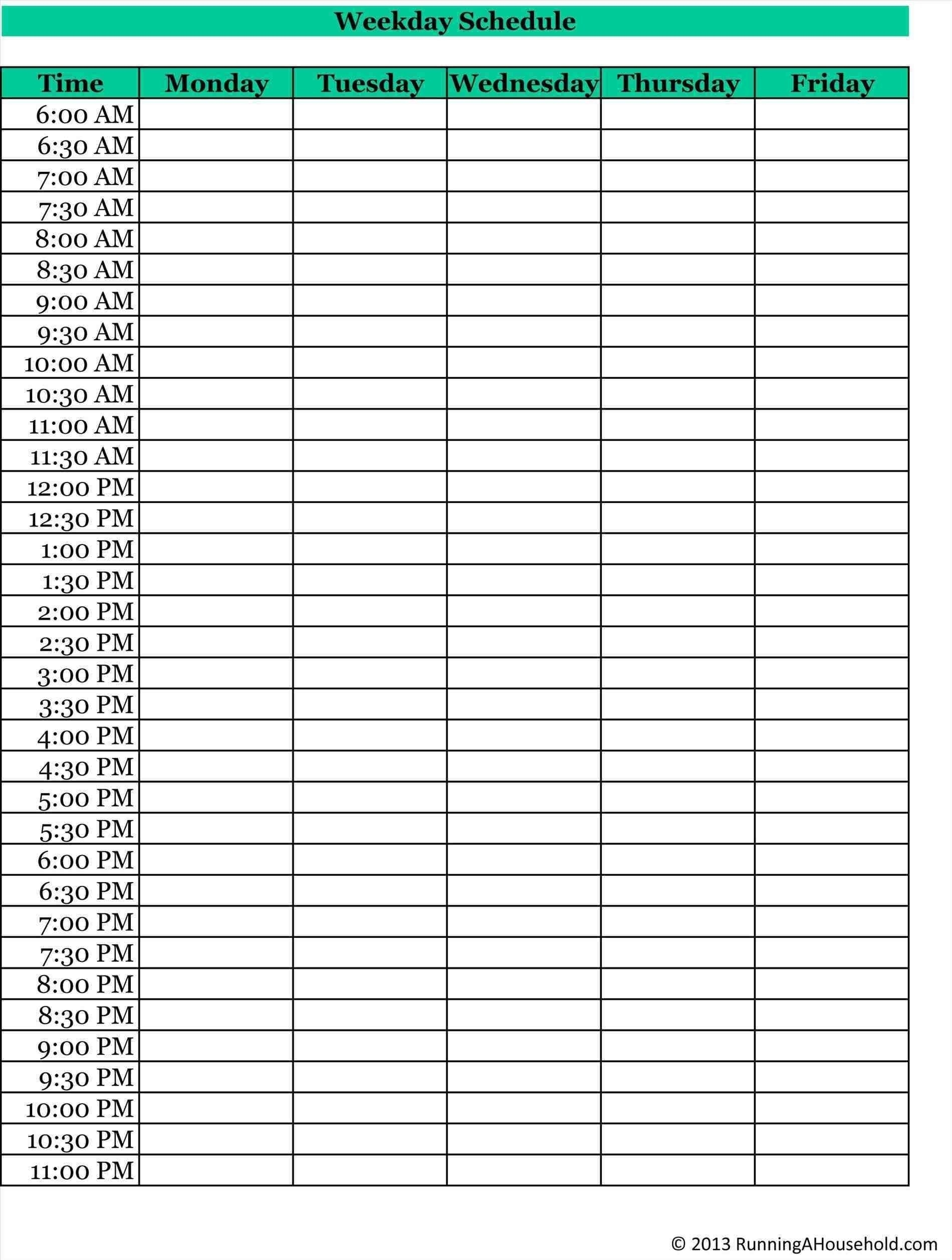 15 Minute Schedule Printable Template Template Calendar 