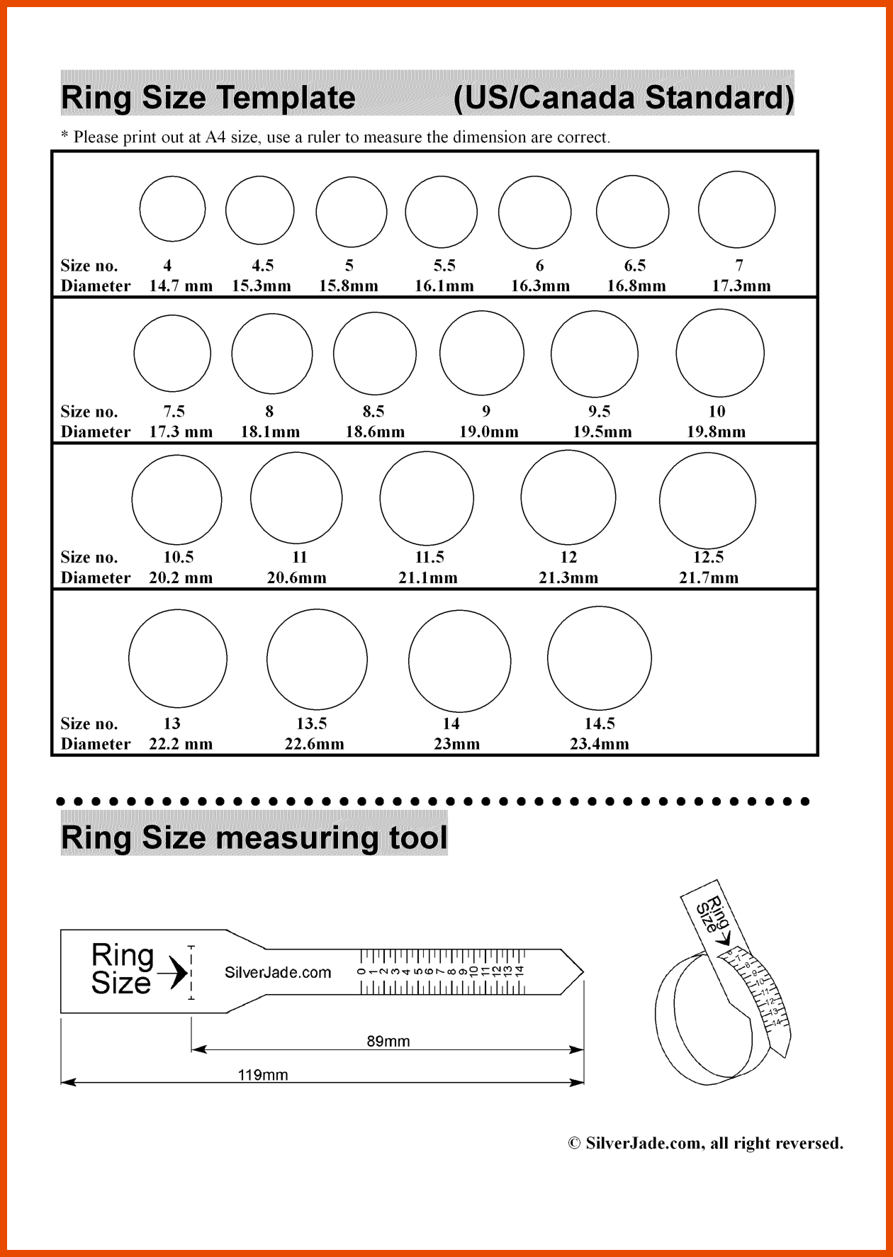 Download Ring Size Chart