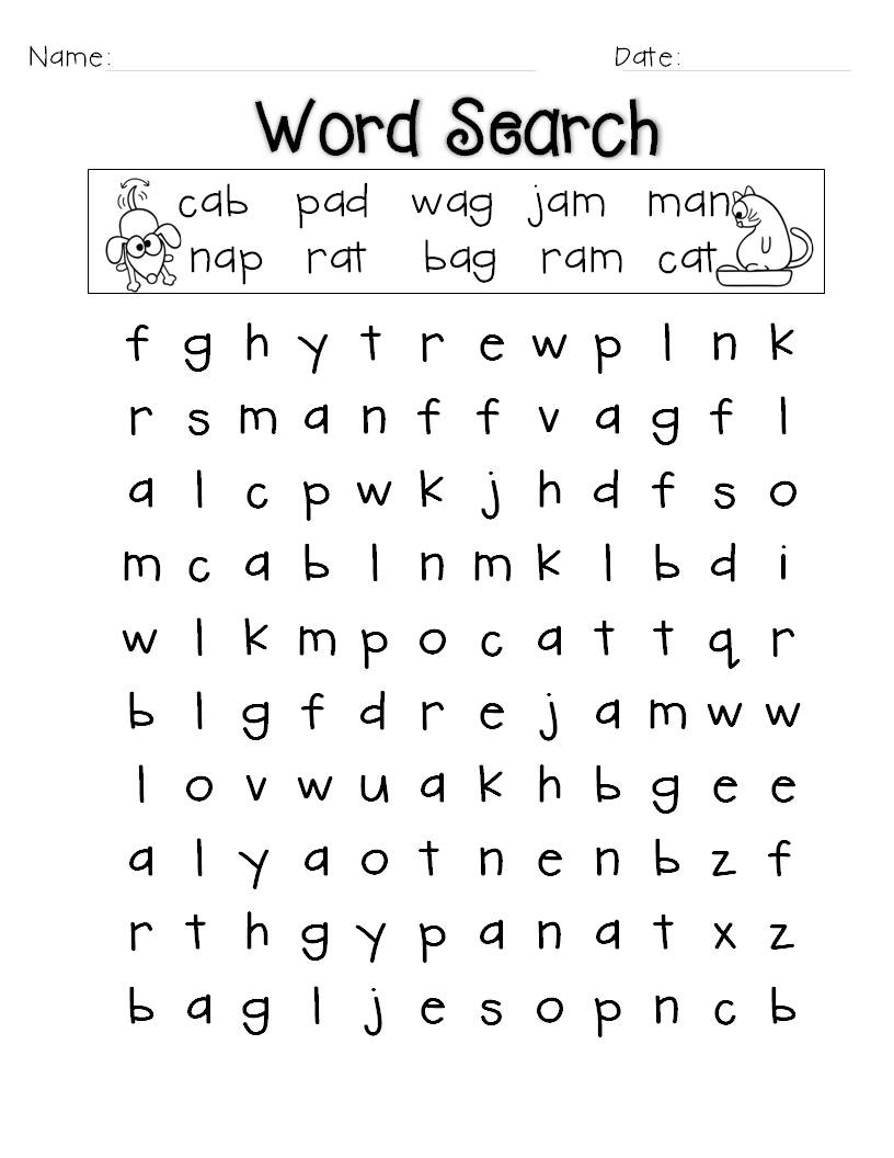 1st Grade Word Search Best Coloring Pages For Kids