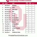 2017 Oklahoma University Football Schedule Wallpapers