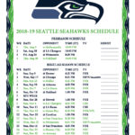 2018 Seattle Seahawks Schedule Printable PrintAll