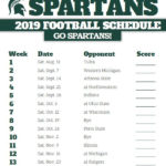 2019 Michigan State Spartans Football Schedule Michigan