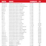 2019 Monster Energy Nascar Cup Series Schedule Printable
