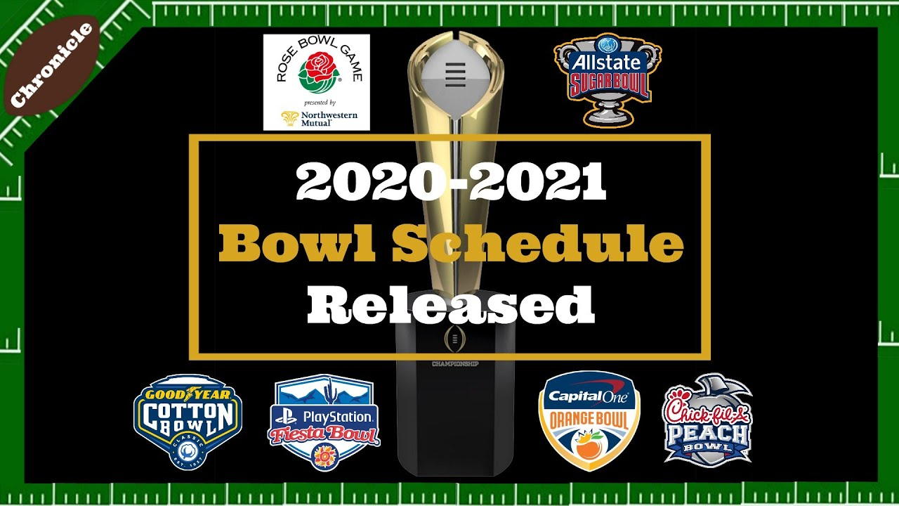 2020 2025 Bowl Schedule Released YouTube