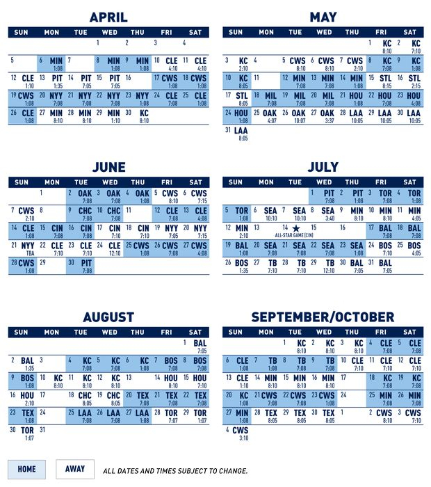 2020 Detroit Tigers Schedule Detroit Tigers Detroit 