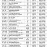 2021 Nascar Xfinity Schedule Printable