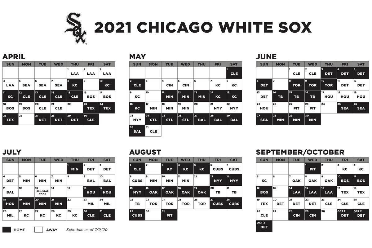 2021 White Sox Schedule Doubling Down On The Central 