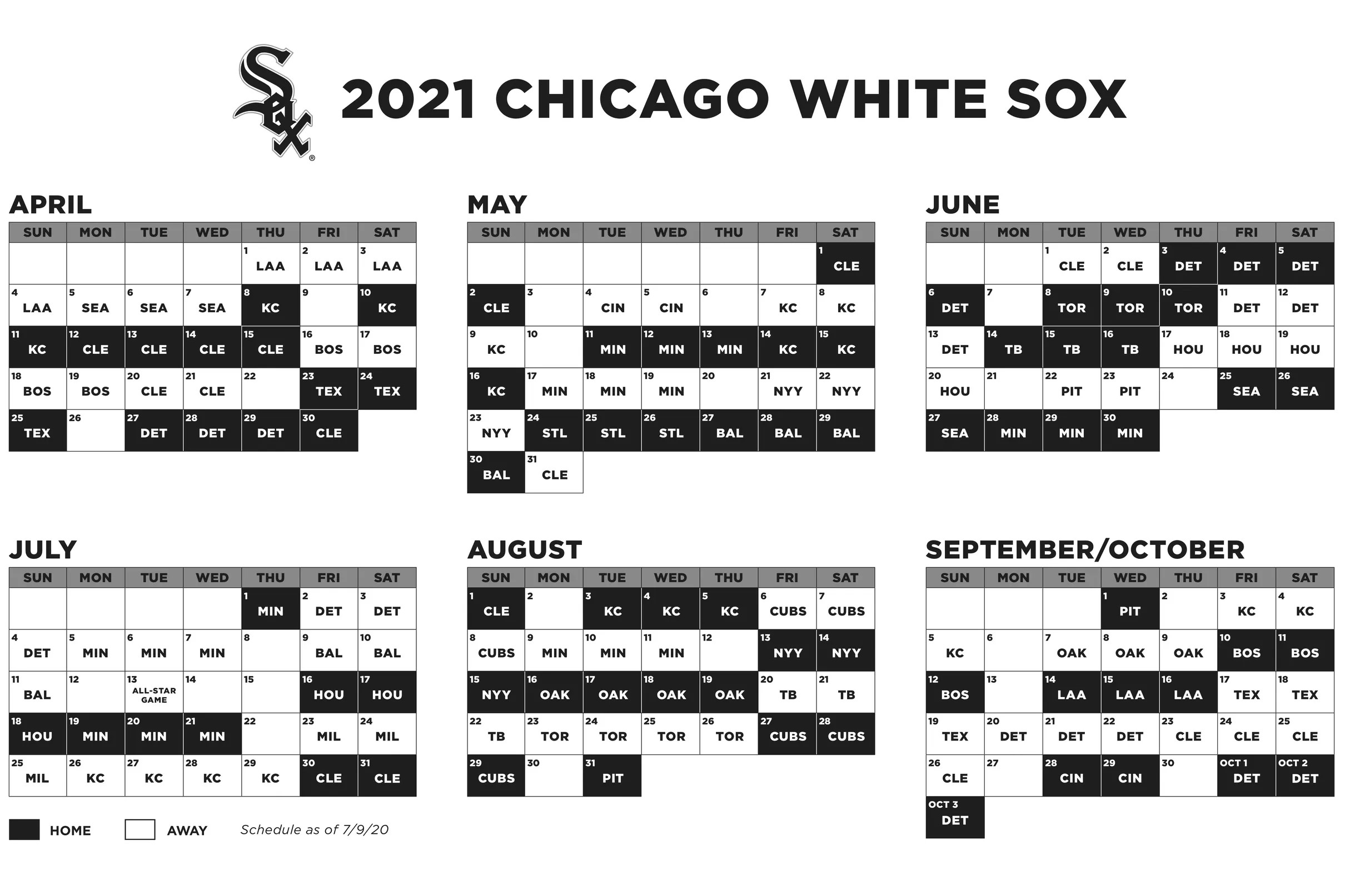 2021 White Sox Schedule Doubling Down On The Central