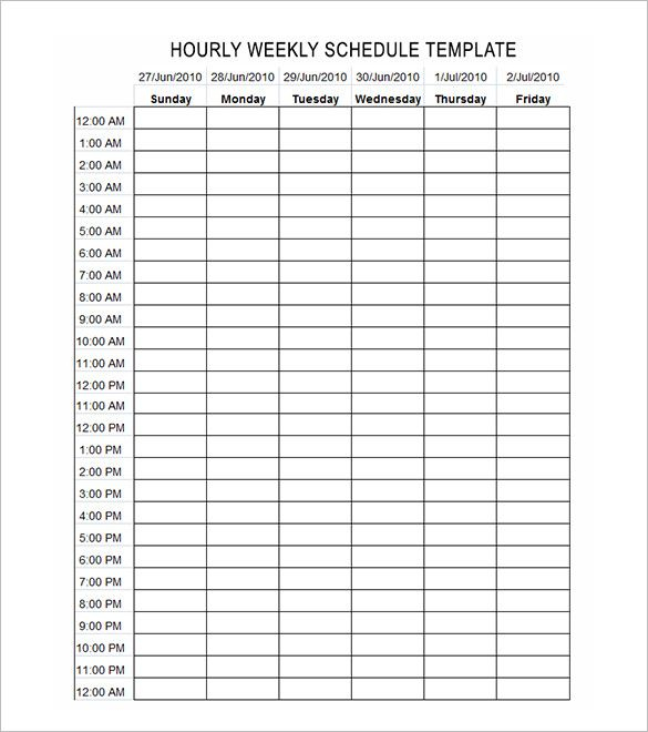 24 Hour Printable Schedule Shop Fresh