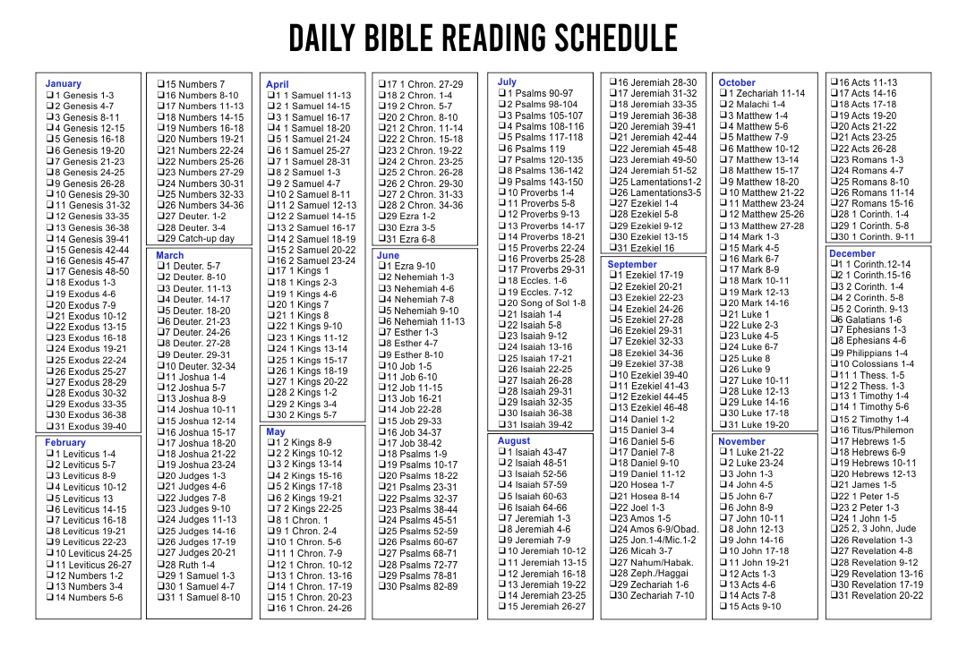 5 Best Printable Bible Reading Guide Printablee
