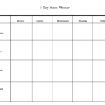 5 Day Weekly Planner Printable Scope Of Work Template