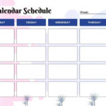 5 Free Printable Weekly Calendar Template CALENDARKART