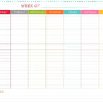 5 Weekly Schedule Templates Excel PDF Formats