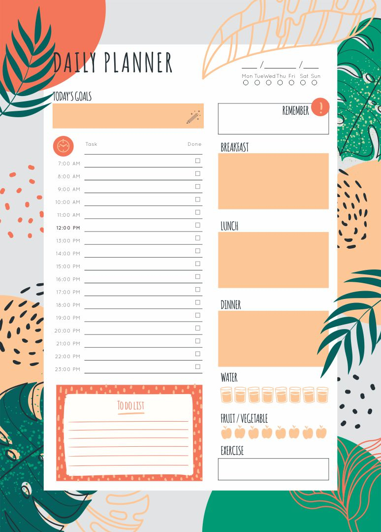 6 Best Free Printable Blank Daily Schedule Printablee