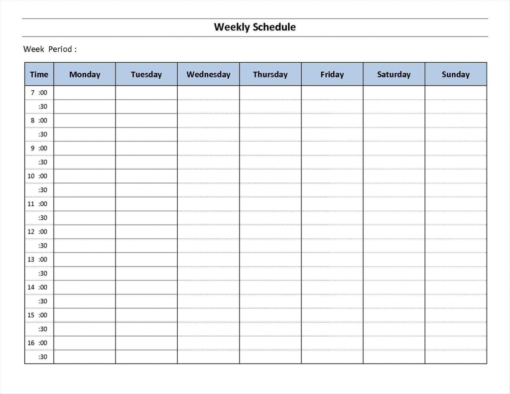 7 Day Printable Calander Calendar Template 2021