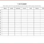 7 Day Week Schedule Template Yatay Horizonconsulting Co