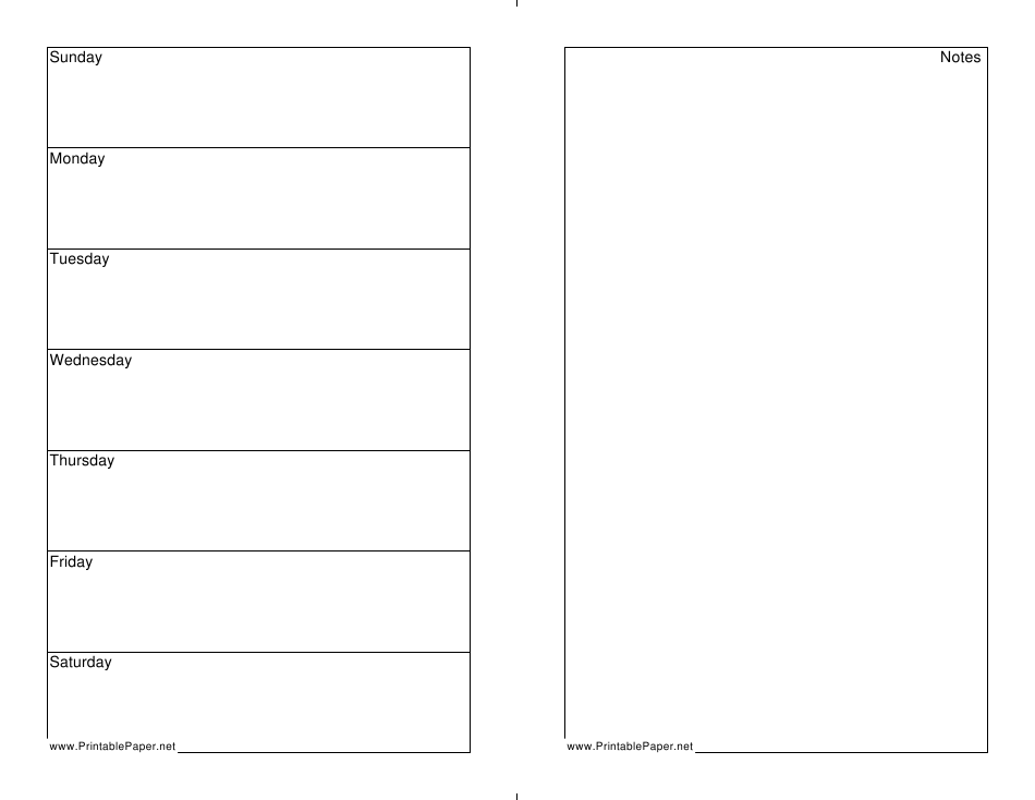 7 Day Weekly Planner Template Download Printable PDF 