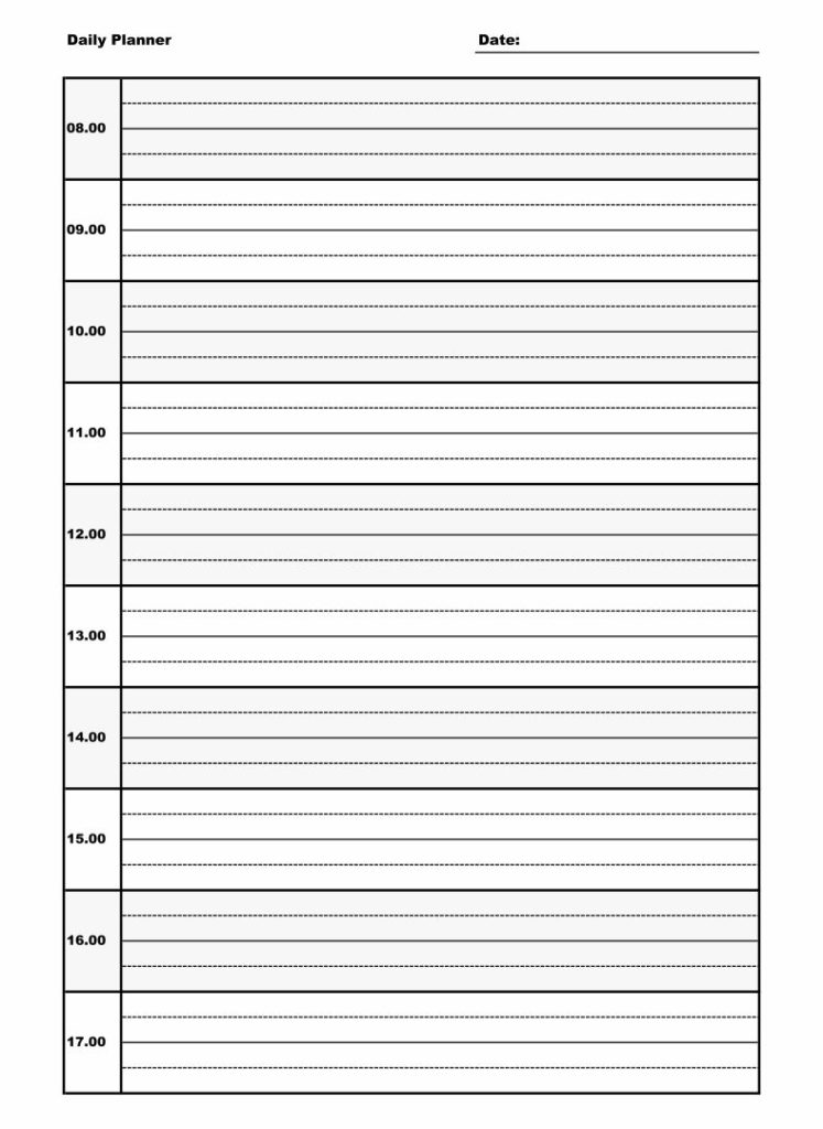8 Best Hourly Day Planner Printable Pages Printablee