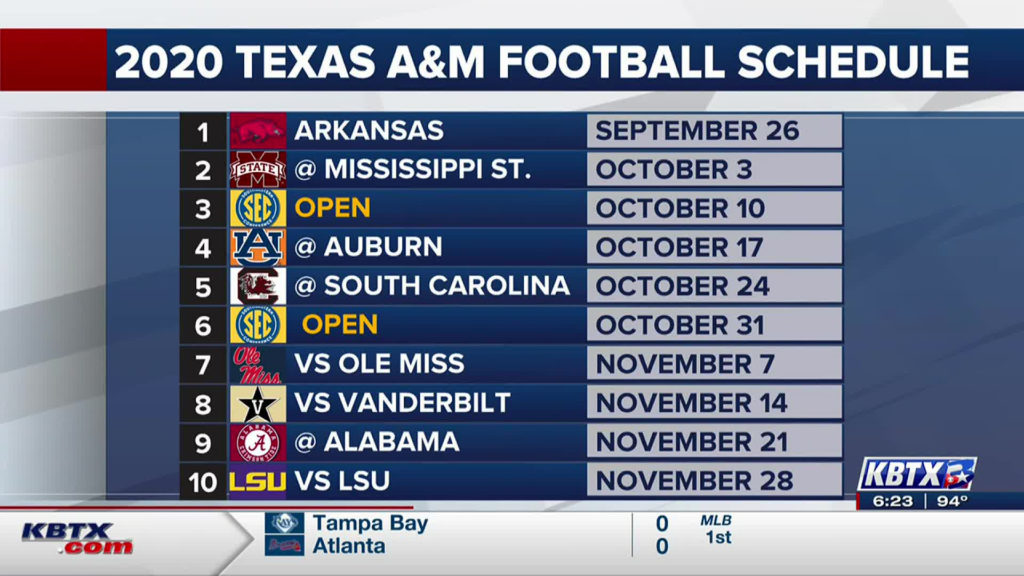 Texas A&m Football Schedule 2021 Printable - FreePrintableTM.com