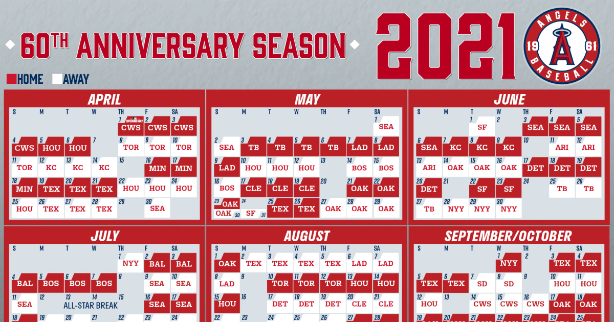 Angels Unveil Their Schedule For 2025 MLB Regular Season 