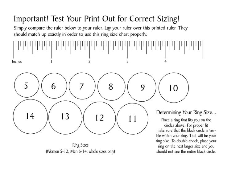 Best 3 Accurate Printable Ring Sizer You Calendars 