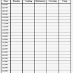 Blank Weekly Schedule Printable Week Planner Sheet