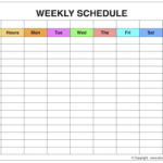 Blank Weekly Template Printable Free Weekly Schedule