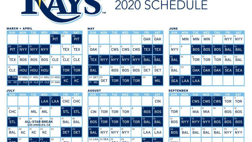 Rays Baseball Schedule Printable