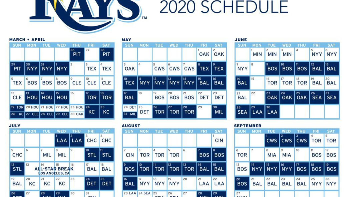 Rays Baseball Schedule Printable