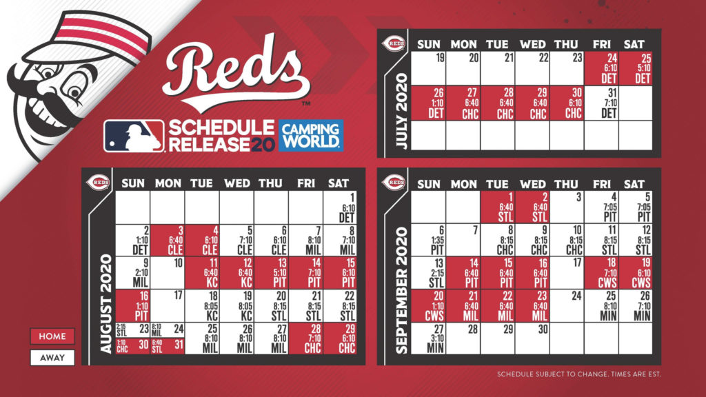 Cincinnati Reds 2020 Schedule Update WRBI Radio