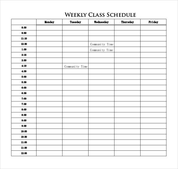 Weekly Class Schedule Printable FreePrintableTM FreePrintableTM weekly-class-schedule-printable-freeprintabletm-freeprintabletm