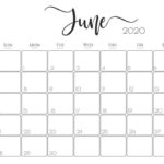 Cute June 2020 Calendar In 2020 2020 Calendar Template