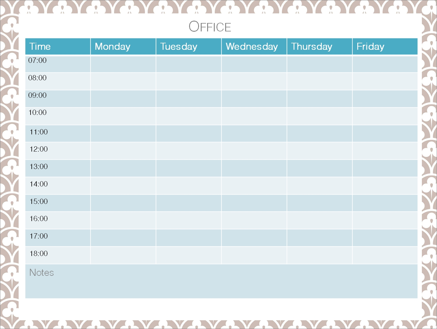 Cute Printable Blank Calendar Weekly Schedule Calendar 