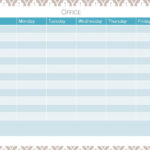 Cute Printable Blank Calendar Weekly Schedule Weekly