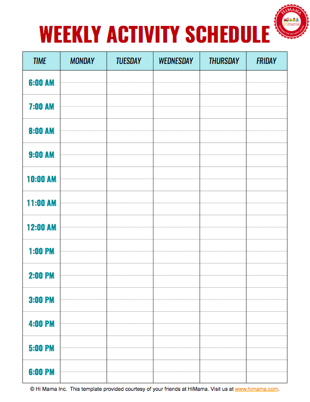 Daycare Daily Schedule Child Care Schedule Templates 